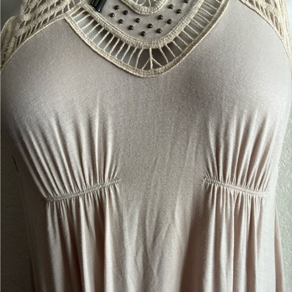 Free People Cream Star Lace  Dress with Bead Details S - Picture 7 of 16